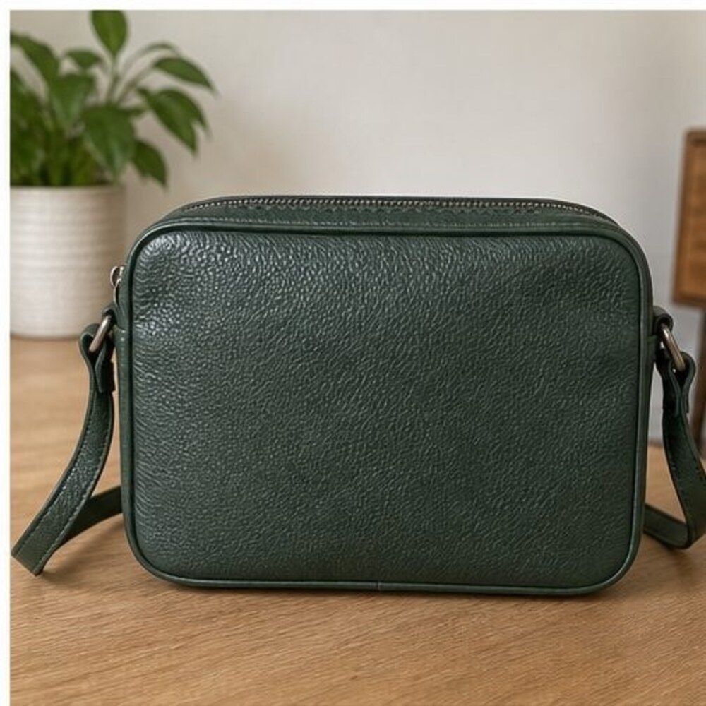 Cognac Canvas Crossbody Bag